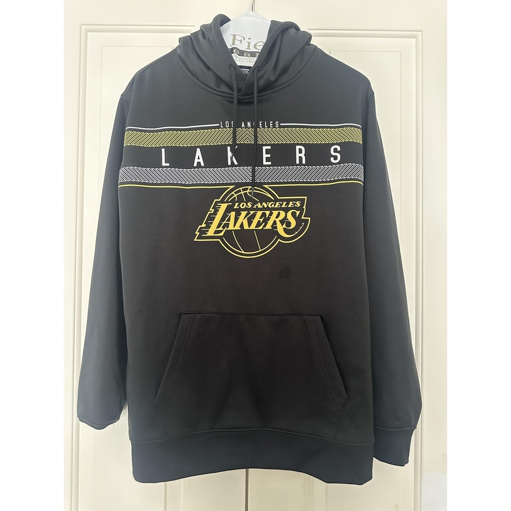 Los Angeles Lakers Hoodie Mens XL Black Gold NBA Basketball Pullover Sweatshirt